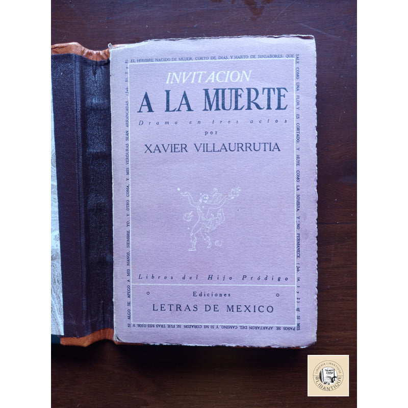 Invitacion La Muerte X Villaurrutia Mexico1944(1a )autografo