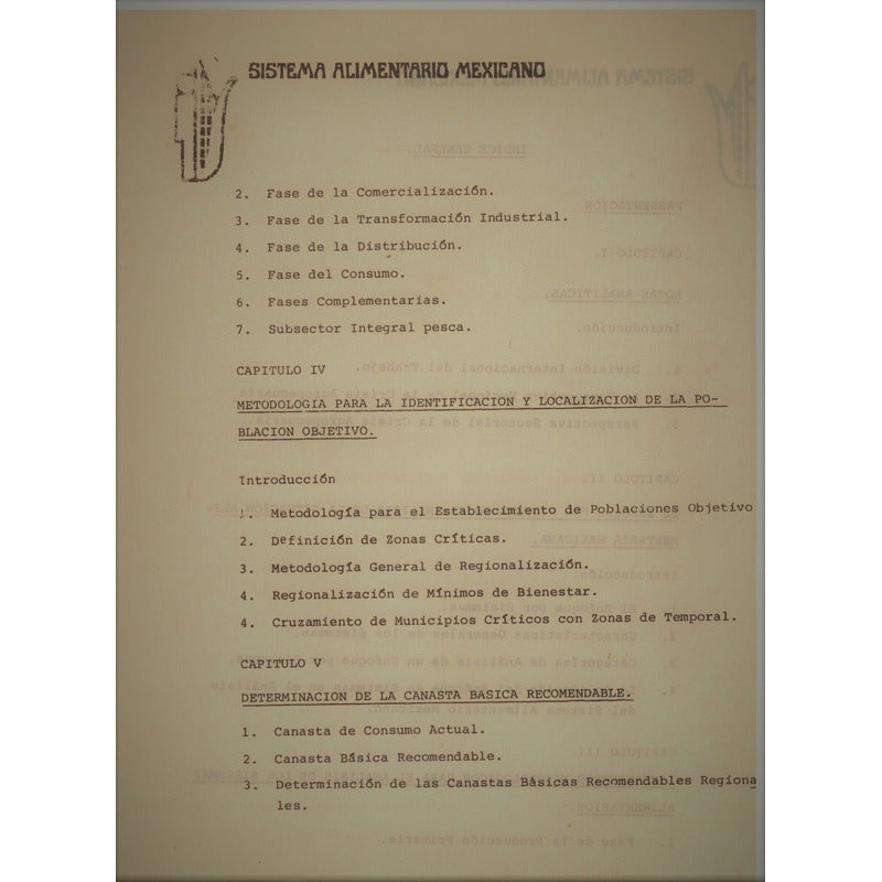 Sistema Alimentario Mexicano 1979-82. P R O Y E C T O