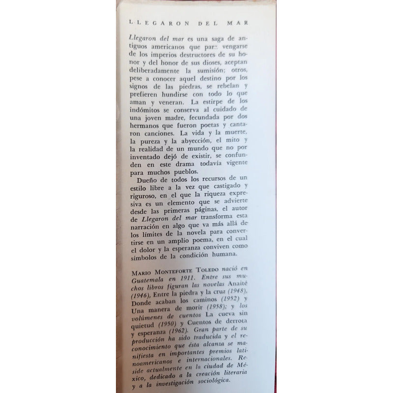 Llegaron Del Mar. Mario Monteforte Toledo Prehispanico (1a)
