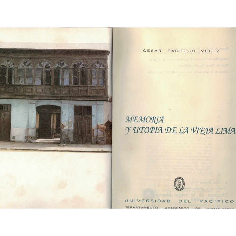 Memoria_y_utopia_de La Vieja Lima, Peru. Pacheco V., 1985