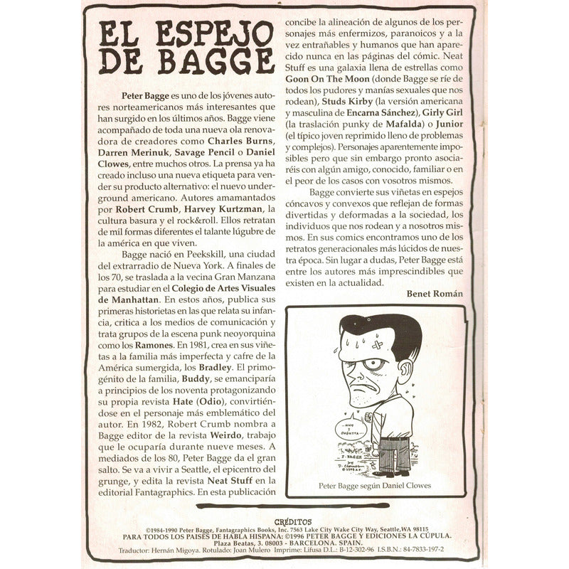 Mundo Idiota (2 Num.) Peter Bagge, Brut Comix La Cupula 1990