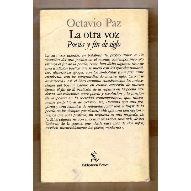 La Otra Voz. Octavio Paz, Primera Edicion