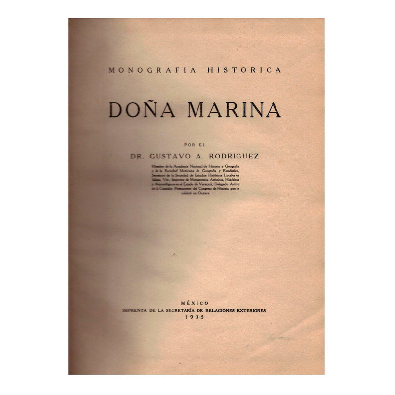 Doña Malitzin [genealogia]. Trayectoria_corrido. Mexico 1935