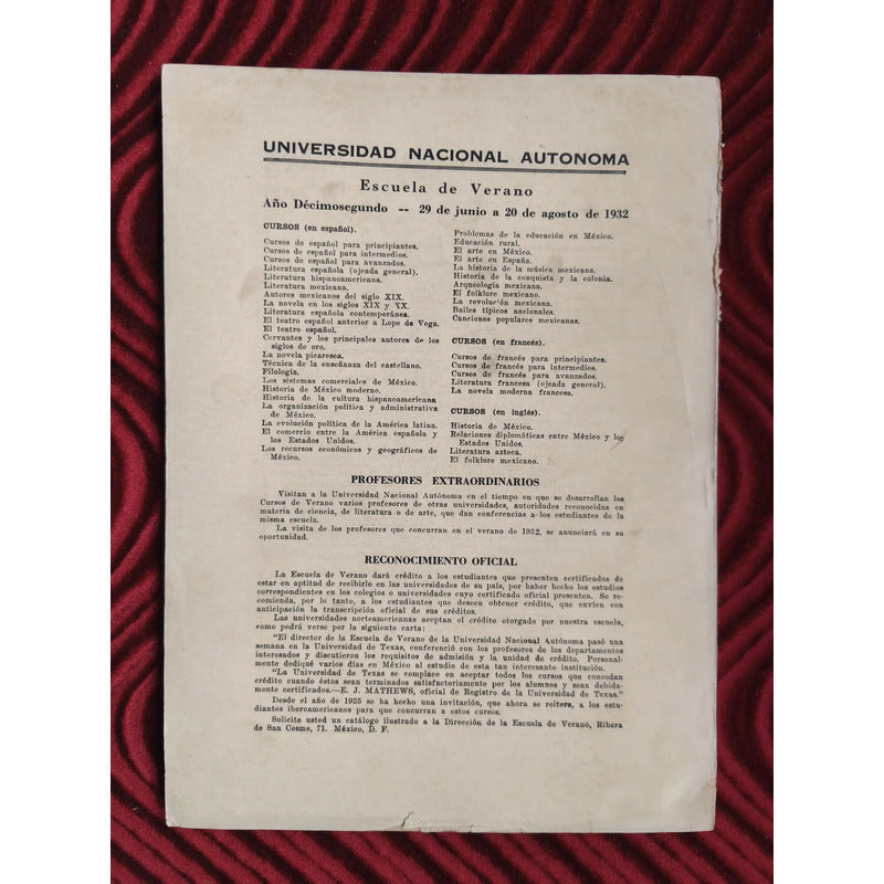 Revista De La Universidad De Mexico #19 1932