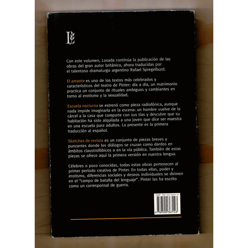 El Amante. Escuela Nocturna. Harold Pinter, Argentina 2005