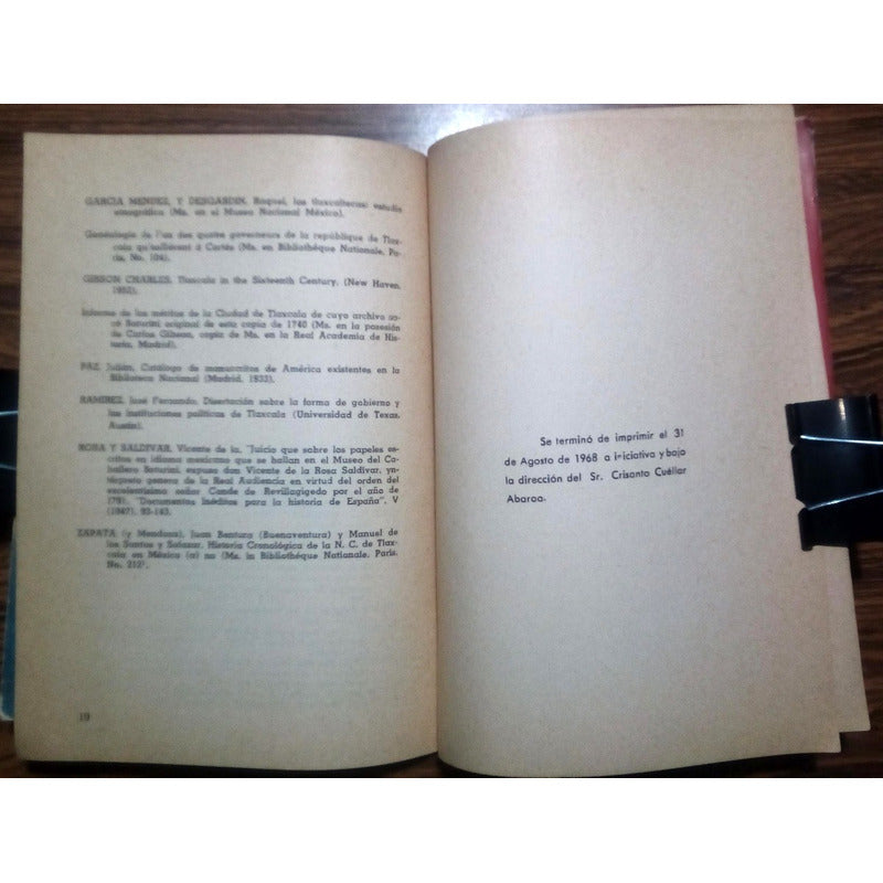 Libros Ineditos, Raros Y Desconocidos De Tlaxcala, 1968