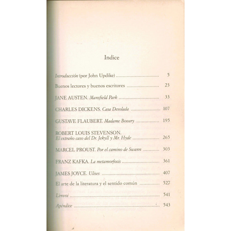 Curso De Literatura Europea. Vladimir Nabokov, España 1987