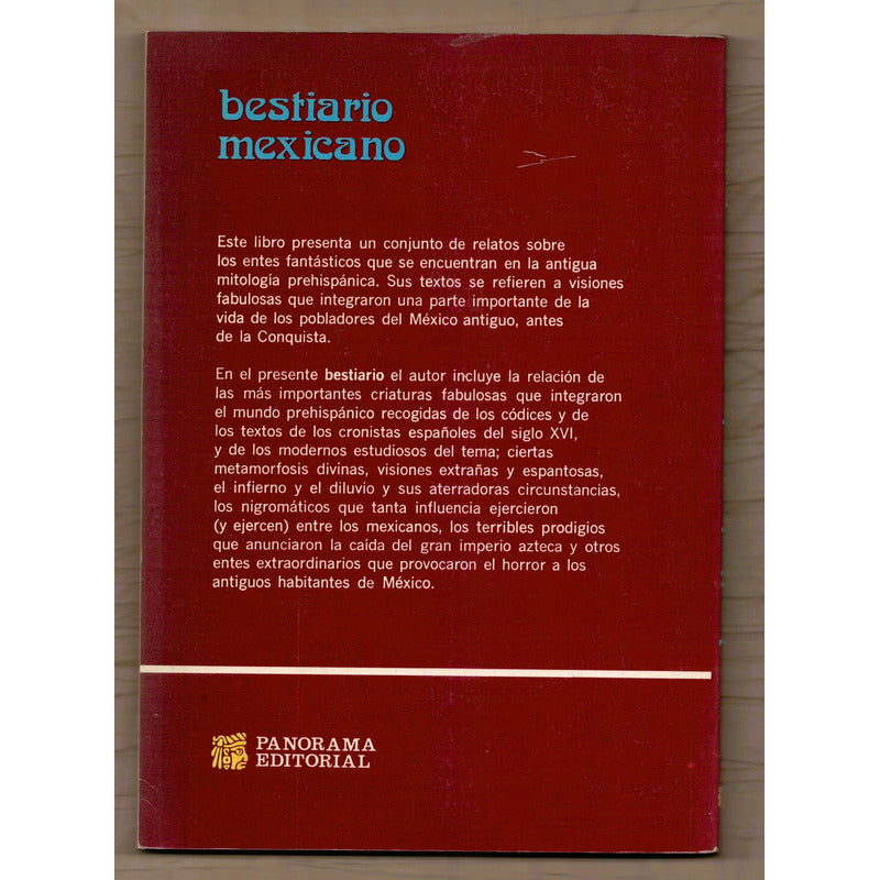 Bestiario Mexicano Prehispanico. Roldan Peniche, Mexico 1987