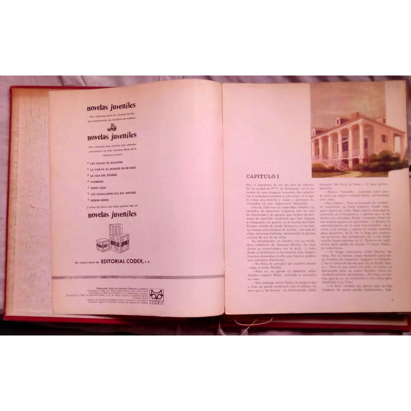 Cabaña Del Tio Tom, Novelas Juveniles Ilustrada Profusamente