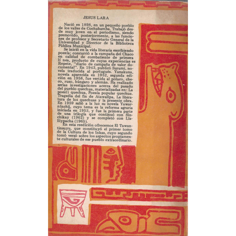 Tawantinsuyu. Jesus Lara, Bolivia 1974 [2a]