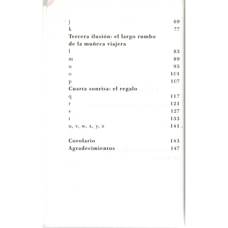 Kafka Y La Muñeca Viajera. Jordi Sierra, España 2008