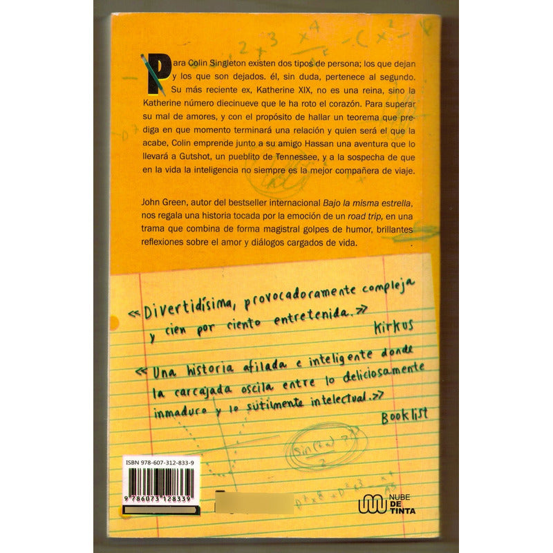 Teorema Katherine. John Green, Mexico 2015