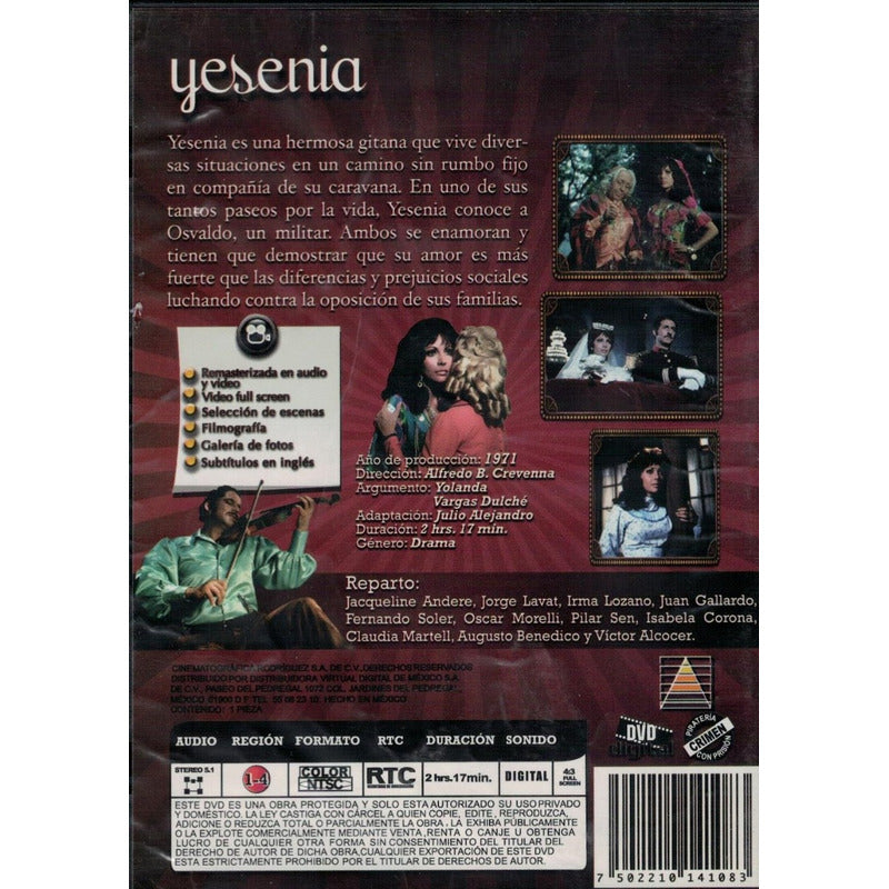 Yesenia. J Andere, A B Crevenna [dir.] 1971
