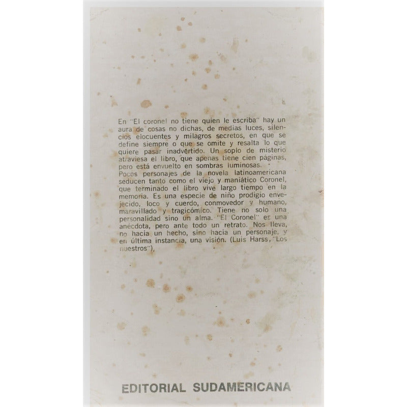 Coronel_no_tiene_quien_le_escriba, El. Garcia Marquez, 1970