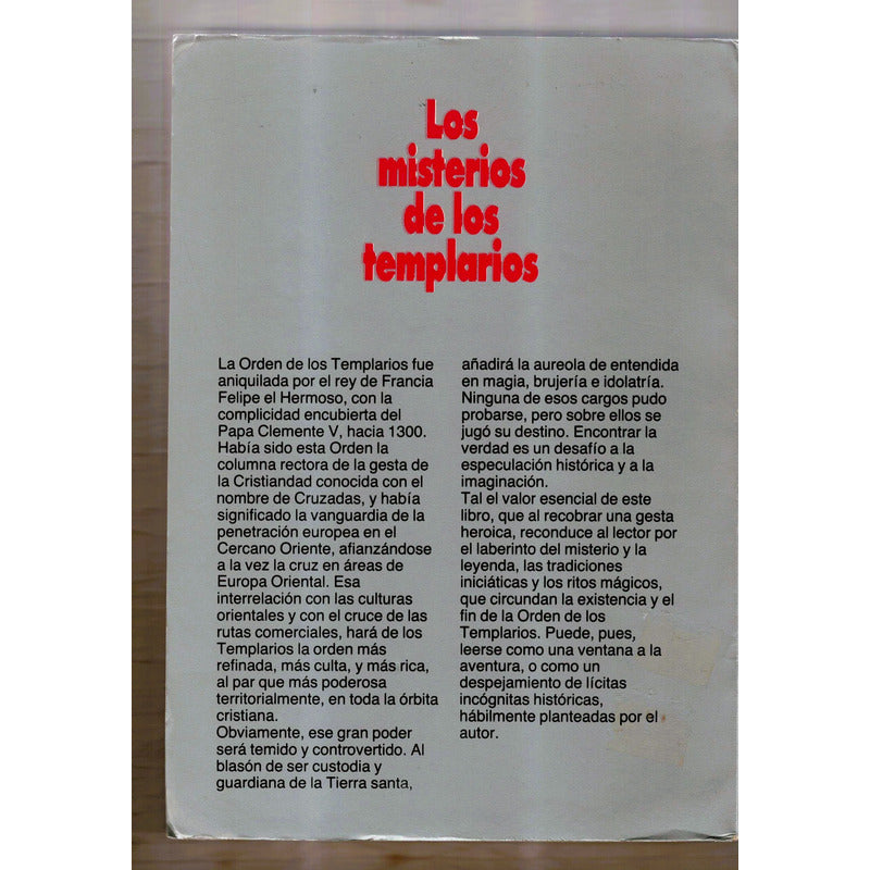Los Misterios De Los Templarios Probstbiraben Argentina 1989
