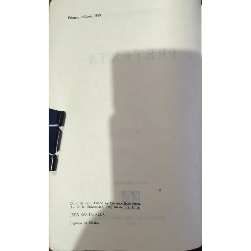 Pretexta. Federico Campbell, 1979 (1a)