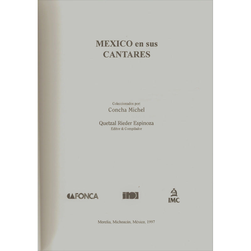 Mexico En Sus Cantares, Concha Michel. Mexico 1997