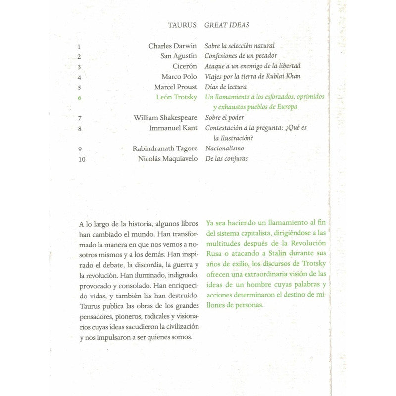 Un Llamamiento A Los Esforzados Pueblos De Europa. Trotsky