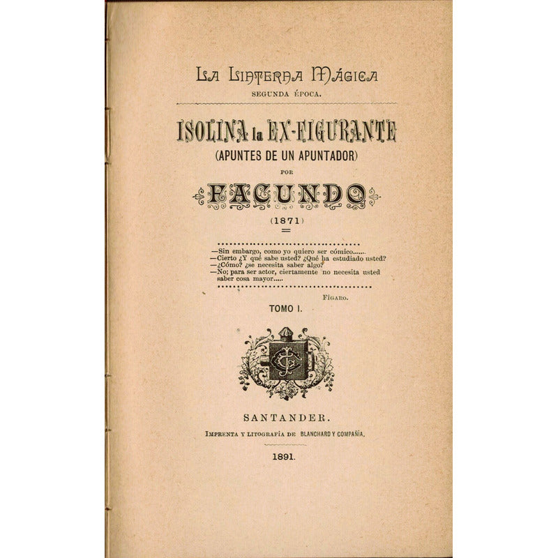 Isolina La Ex Figurante. Jose Tomas De Cuellar, 1891