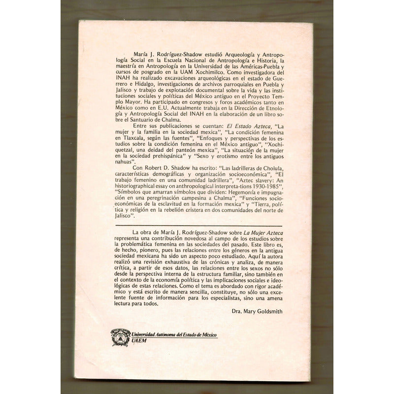 La Mujer Azteca. Maria J Rodriguez S, Mexico 1991