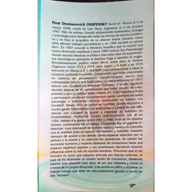 Un Nuevo Modelo Del Universo Ouspensky Sobre La Percepcion