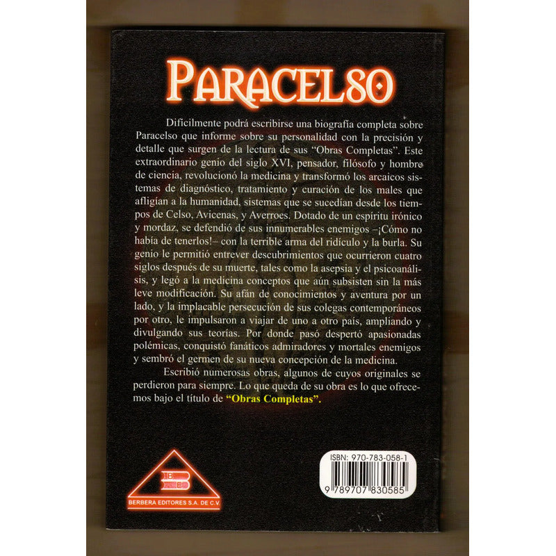 Paracelso: Obras Completas. Estanislao Lluesma Uranga