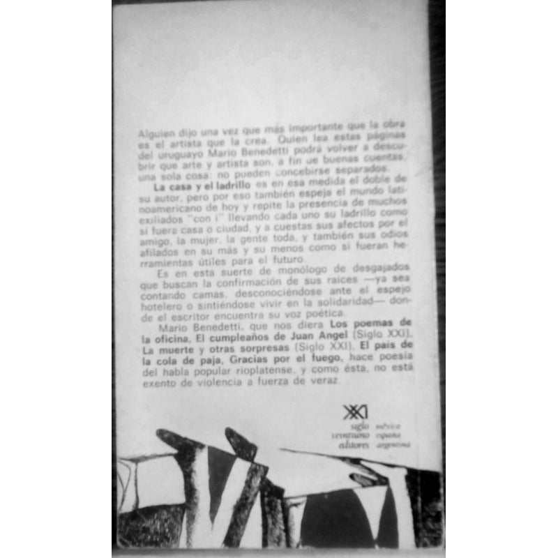 Casa_y_el Ladrillo. Mario Benedetti, S X X I Ed., 1977 (2a)