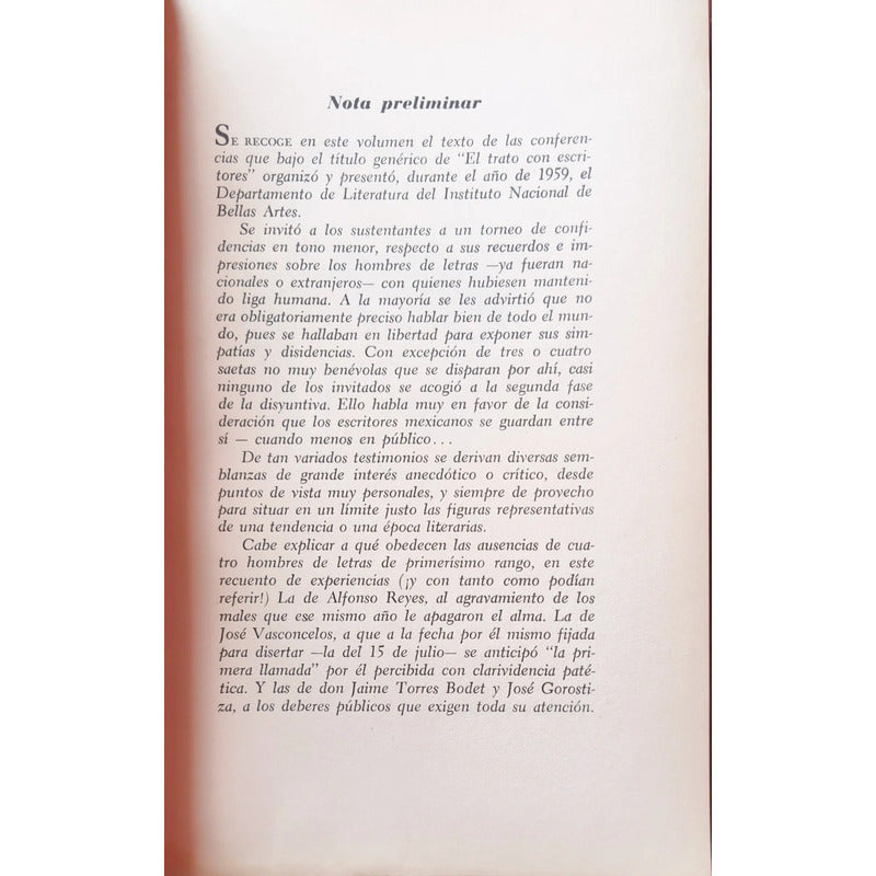 El Trato Con Escritores 2 Vols. México 1961