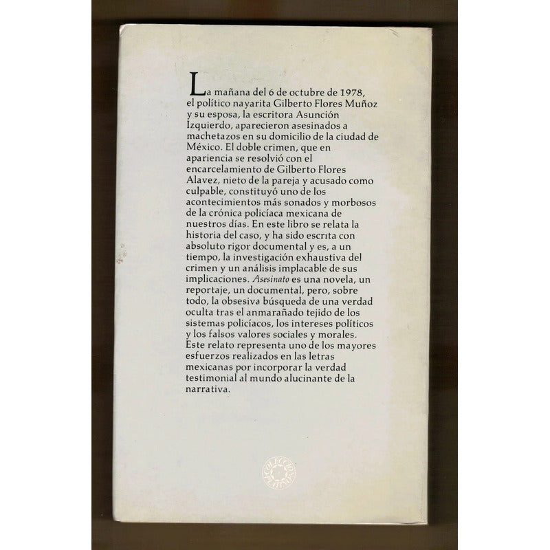 Asesinato. Vicente Leñero, Mexico 1990