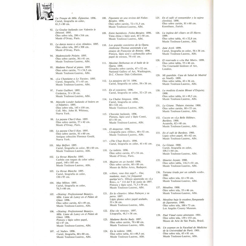 Toulose- Lautrec. Pere Gimferrer, España 1990