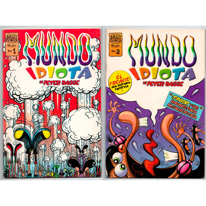 Mundo Idiota (2 Num.) Peter Bagge, Brut Comix La Cupula 1990