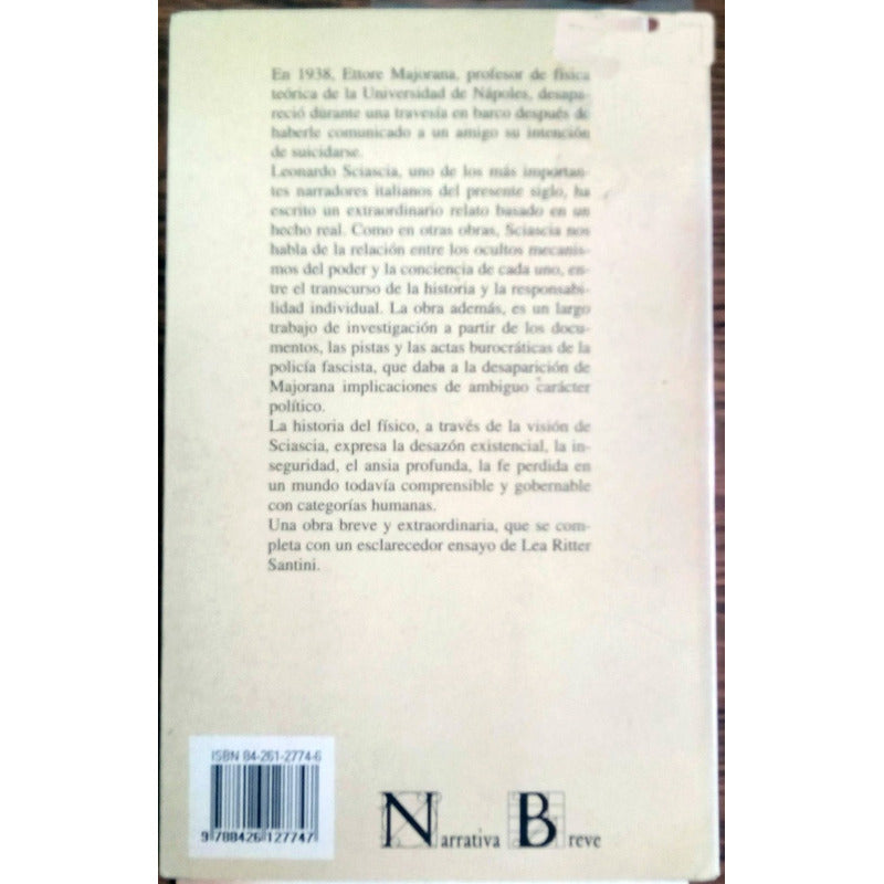 Desaparicion De Majorana, La. L Sciascia, Juventud Ed, 1994