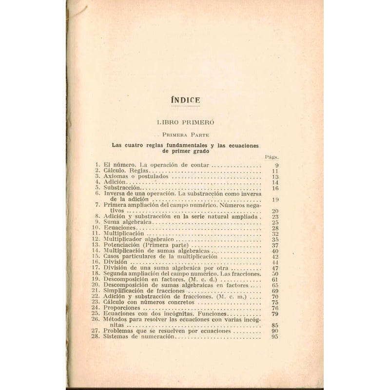 Aritmetica Y Algebra. Paul Grantz, Argentina 1929