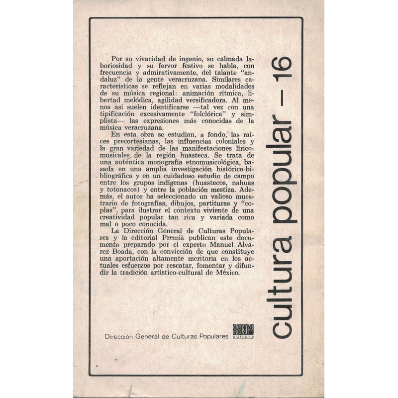 Musica Popular Huasteca Veracruzana Alvarez Borda Mexico1990