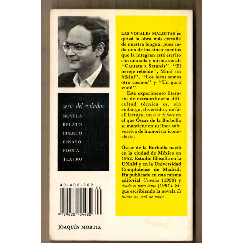Las Vocales Malditas. Oscar De La Borbolla, Mexico 1991 (1a)