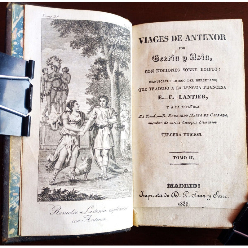 Viajes D Antenor Por Grecia Y Asia. E F Lantier, Madrid 1838