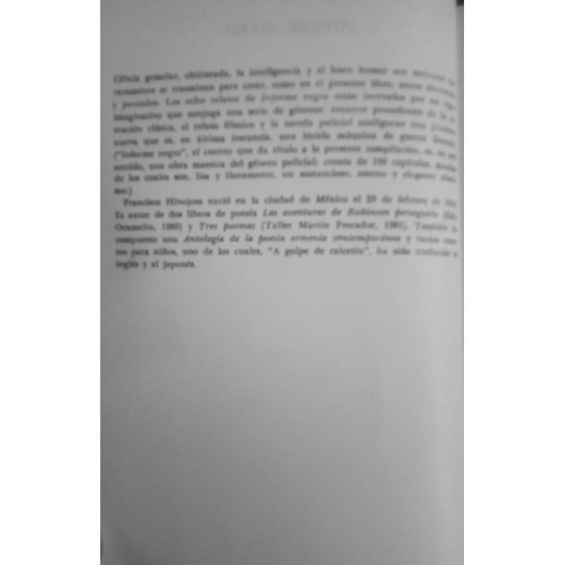 Informe Negro. Francisco Hinojosa, 1995