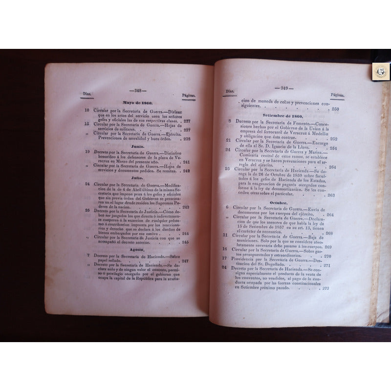 Recopilacion: Leyes Decretos Bandos Diciembre 1860 Arrillaga