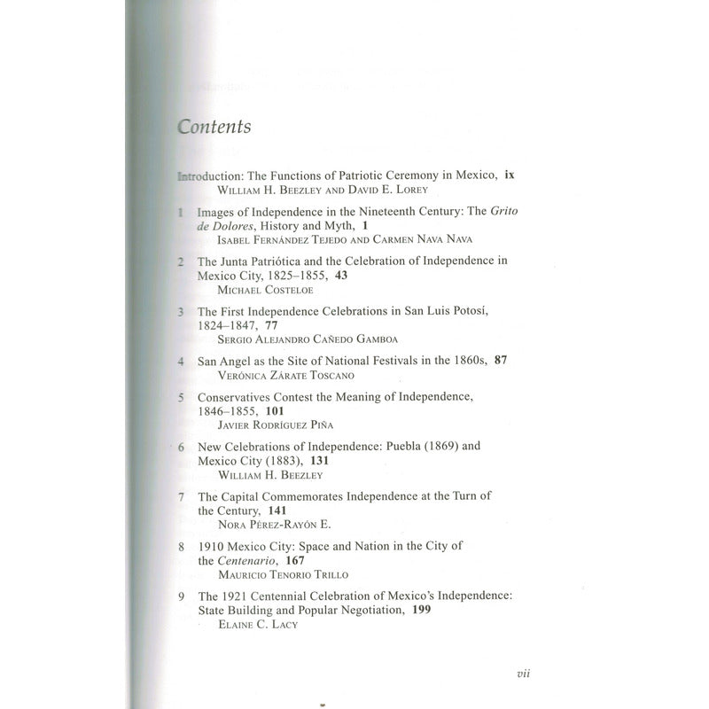 Viva Mexico Viva La Independencia. H Beezley, U S 2001