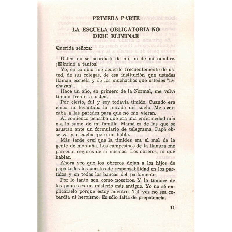 Carta A Una Profesora, Alumnos De Barbiana. 2010