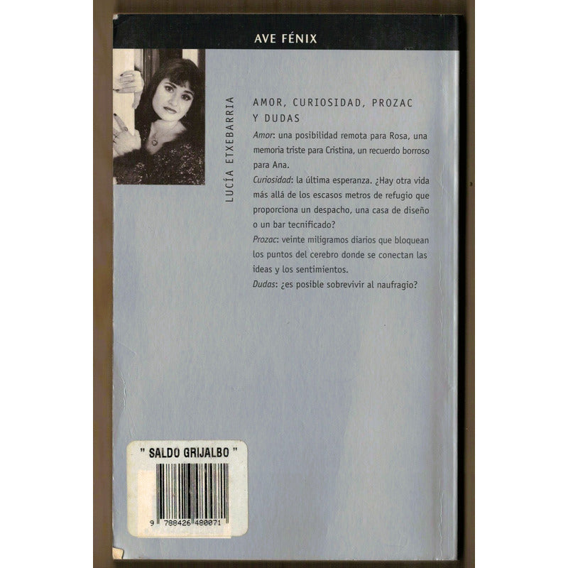 Amor Curiosidad Prozac Dudas. Lucia Etxebarria, España 2002