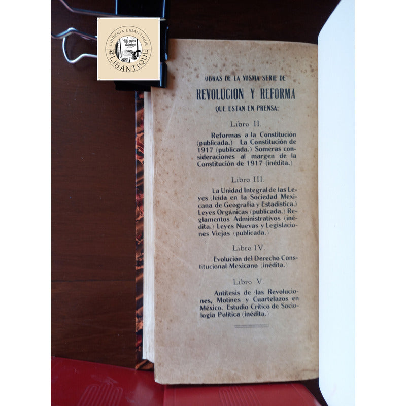 Revolucion Y Reforma. Manuel Aguirre Berlanga, Mexico 1918