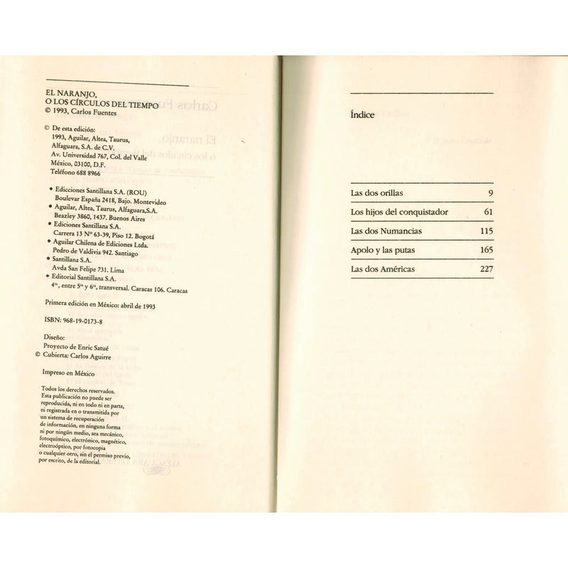 El Naranjo. Carlos Fuentes, Mexico 1993 (1a)