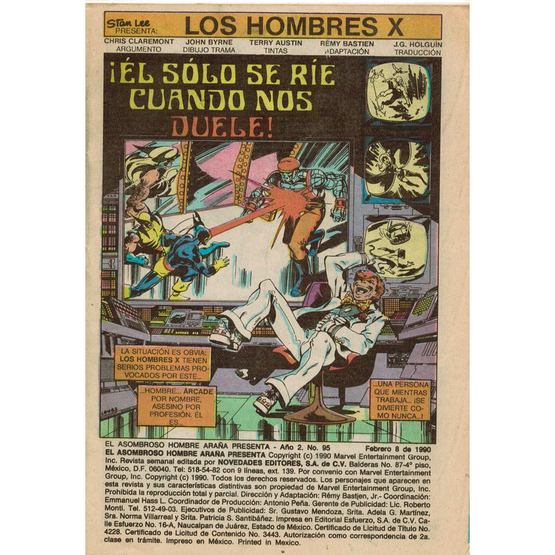 Comic Asombroso Hombre Araña: Los Hombres X # 95 Novedades
