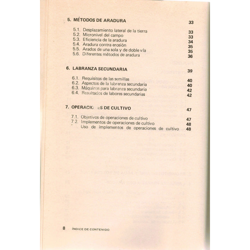 Manuales: Preparacion De Tierras Agricolas. Mexico 1982