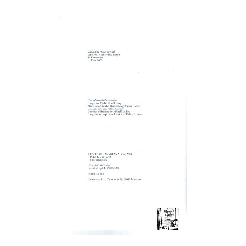 Lanzarote -relatos Y_fotos-. Michel Houellebecq, España 2000