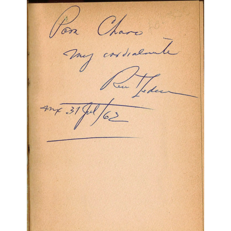 Banqueta. Renato Leduc, Rius, Mexico 1961 (1a) Autografo