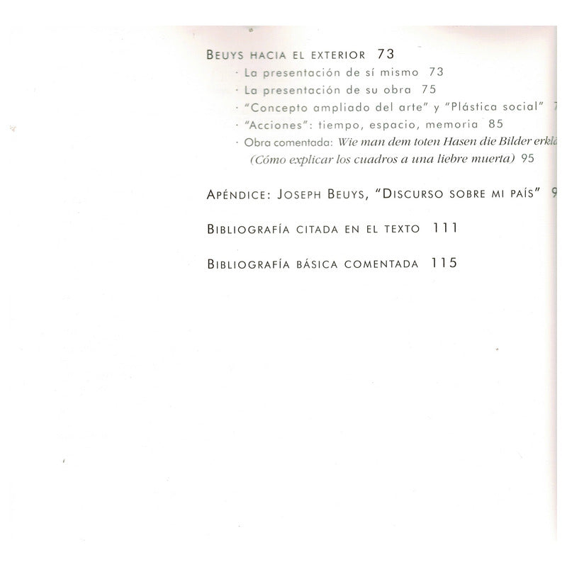 Joseph Beuys, Arte Hoy. Carmen Bernaldez, España 1999