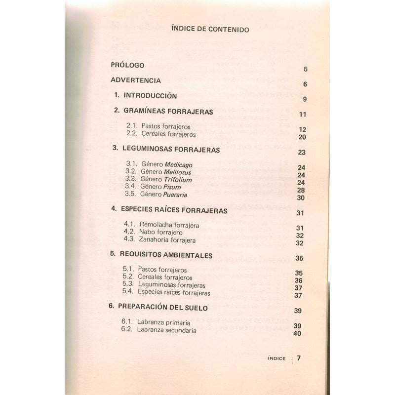 Cultivos Forrajeros -manuales Agropecuarios-. Mexico 1982
