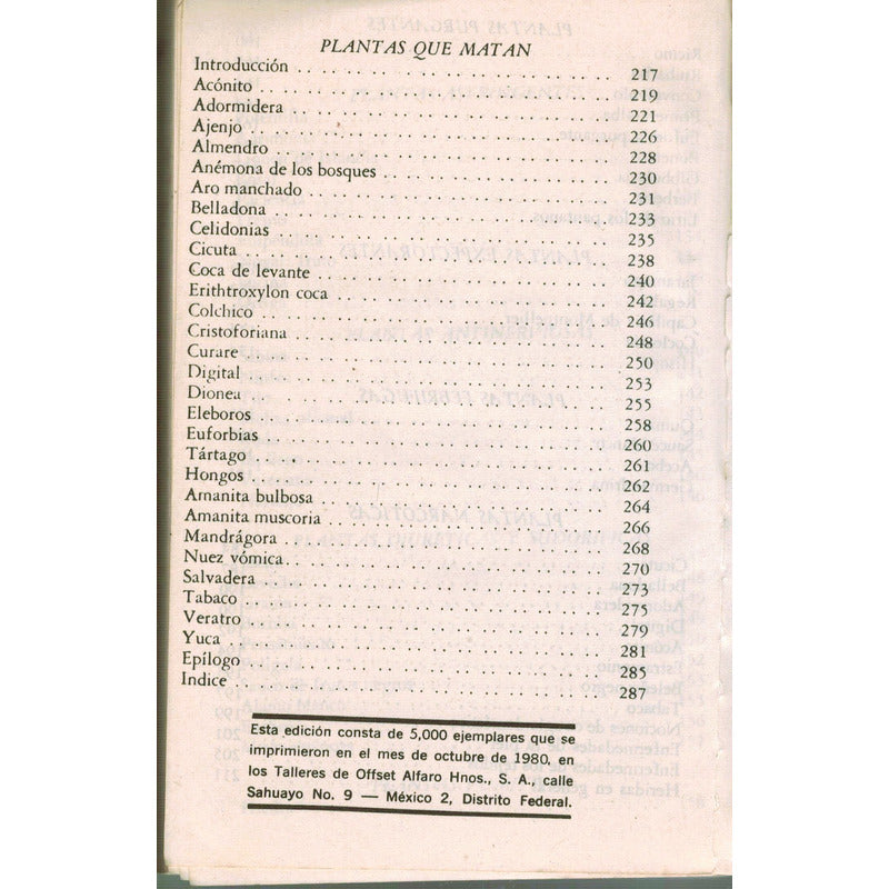 Plantas Curan Plantas Matan. Arias Carbajal, Medicina